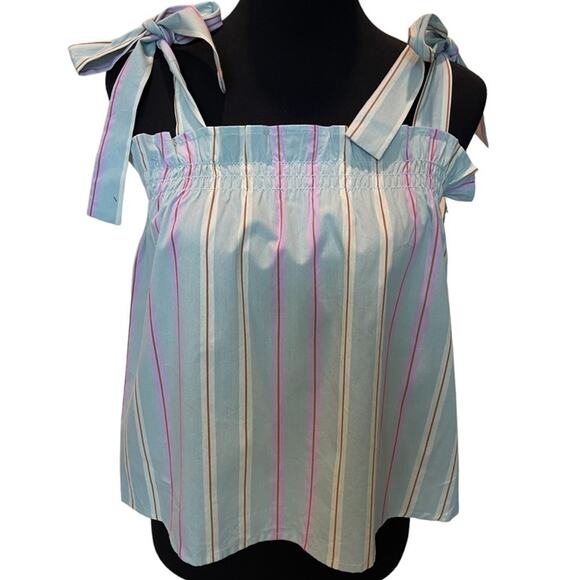 New ~ OPEN EDIT ~ Nordstrom 100% Cotton Poplin Top Small ~ - Picture 1 of 7